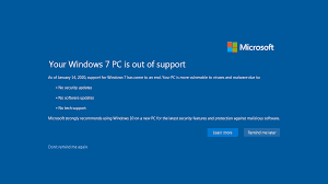 Windows 7 support has ended